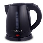 BOUILLOIRE SANS FIL 1 L 1600 W ARRÊT AUTOMATIQUE - NOIR - TECHWOOD – Image 2