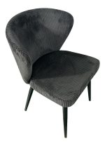 CHAISE EN VELOURS - GRIS FONCE – Image 2