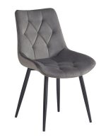 CHAISE EN VELOURS - GRIS FONCE – Image 2