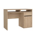 BUREAU 1 PORTE + 1 TIROIR + 2 NICHES - CHÊNE – Image 2