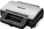 GAUFRIER ÉLECTRIQUE 1000 W 2 GAUFRES ANTIADHÉSIF - NOIR & INOX - TECHWOOD – Image 2