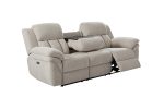 CANAPÉ 2 PLACES 2 RELAX ÉLECTRIQUES + CANAPÉ 3 PLACES 2 RELAX ÉLECTRIQUES – BEIGE – Image 3