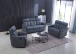 CANAPÉ 2 PLACES 2 RELAX + CANAPÉ 3 PLACES 2 RELAX – GRIS FONCÉ ( SANS LE FAUTEUIL ) – Image 2