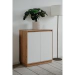 COMMODE 2 PORTES - CHENE ET BLANC – Image 2