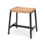 PETIT TABOURET ALUMINOUM - BOIS ET NOIR – Image 2