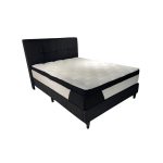 PACK MATELAS 180 X 200 CM + LIT + PIEDS - GRIS FONCE – Image 2