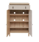 MEUBLE CHAUSSURES 2 PORTES + 1 TIROIR - MULTICOLORE – Image 3