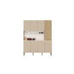 BUFFET 8 PORTES + 1 TIROIR  - BLANC ET CHÊNE – Image 2