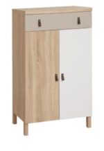 MEUBLE CHAUSSURES 2 PORTES + 1 TIROIR - MULTICOLORE – Image 2