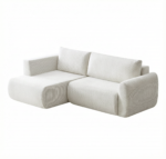 CANAPE D'ANGLE TISSU - BLANC ( COMPRESSÉ ) – Image 3