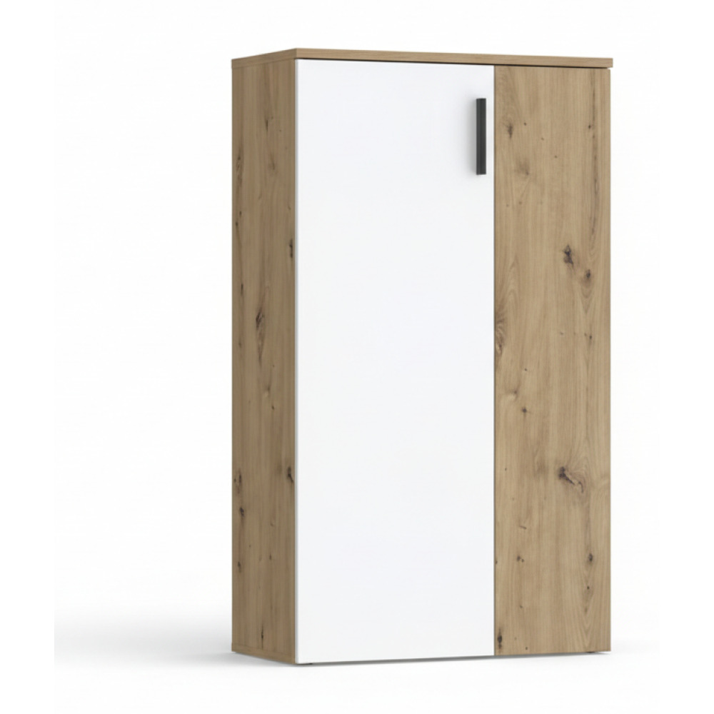 RANGEMENT CHAUSSURES 2 PORTES –  BLANC ET CHENE