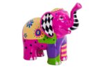 ÉLÉPHANT TROMPE EN L'AIR - ROSE – Image 2