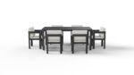 TABLE + 4 CHAISES + 2 FAUTEUIL - GRIS ANTHRACITE – Image 4
