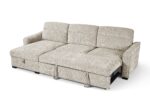CANAPÉ D'ANGLE RÉVERSIBLE AVEC COFFRE DE RANGEMENT -  BEIGE – Image 3