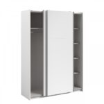 ARMOIRE 2 PORTES COULISSANTES 148 CM  - BLANC – Image 3