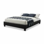LIT 160 X 200 CM PVC AVEC SOMMIER - NOIR