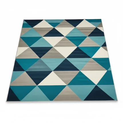 TAPIS XXL 200 X 275 CM - BLEU ET GRIS