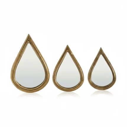 LOT DE 3 MIROIRS GOUTTES - OR