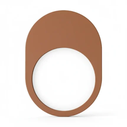 MIROIR OVALE EN BOIS - CARAMEL