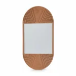MIROIR OVALE EN BOIS - CARAMEL