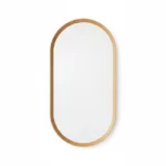 MIROIR OVALE EN BOIS - REGLISSE