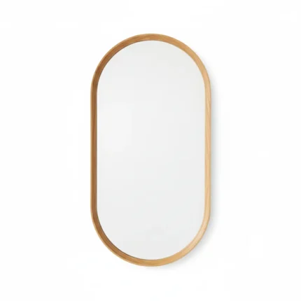 MIROIR OVALE EN BOIS - REGLISSE