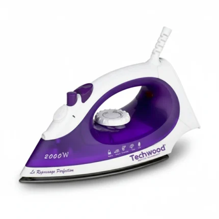 FER VAPEUR 2000 W SEMELLE INOX SPRAY & VAPEUR - VIOLET & BLANC - TECHWOOD