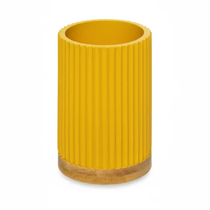 POT BROSSE A DENT - MOUTARDE