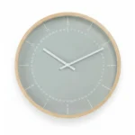HORLOGE MURALE - VERT ET BOIS CLAIR