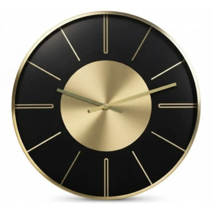 HORLOGE MURALE - NOIR ET DORÉ