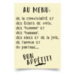 TABLEAU DÉCORATIF AU MENU