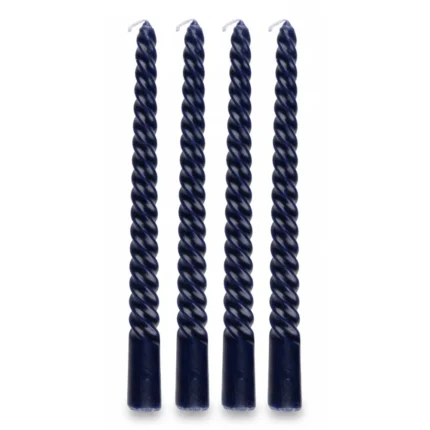 BOUGIES TORSADÉES - BLEU NUIT