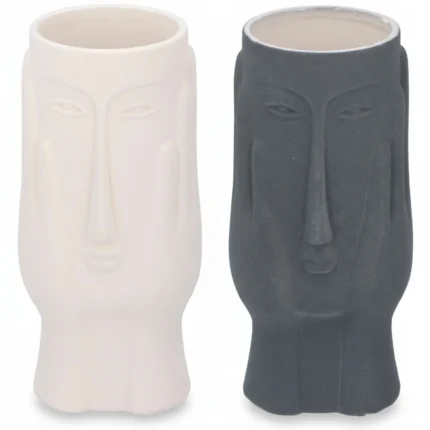 VASE DÉCORATIF VISAGE ABSTRAIT – DUO ARTISTIQUE