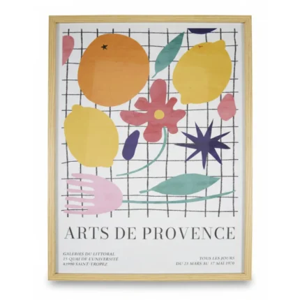 TABLEAU ARTS DE PROVENCE – MULTICOLORE & BOIS CLAIR