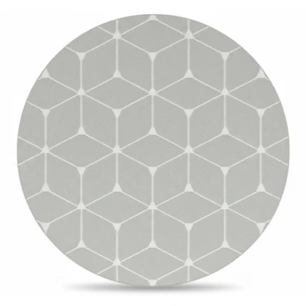TAPIS ROND 120 CM - GRIS ET BLANC