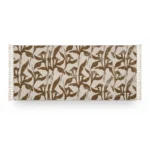 TAPIS FEUILLAGE - BEIGE ET MARRON