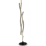 LAMPADAIRE LED LORDY - NOIR ET DORÉ