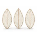 LOT DE 3 FEUILLES DE BAMBOU - NATUREL