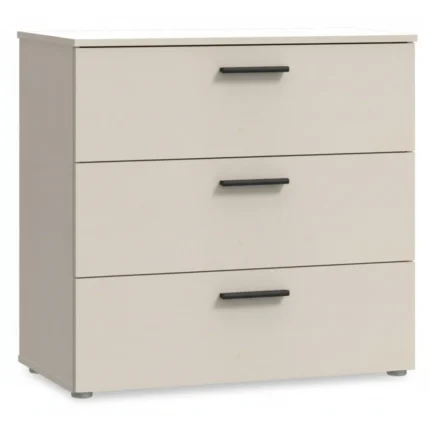 COMMODE 3 TIROIRS SABLE - BEIGE