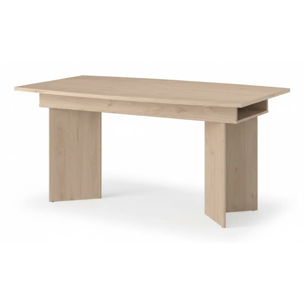 ai-product-image-152084-1768390654 TABLE RECTANGLE AVEC ALLONGE - CHENE JACKSON ET BLANC – Image 1