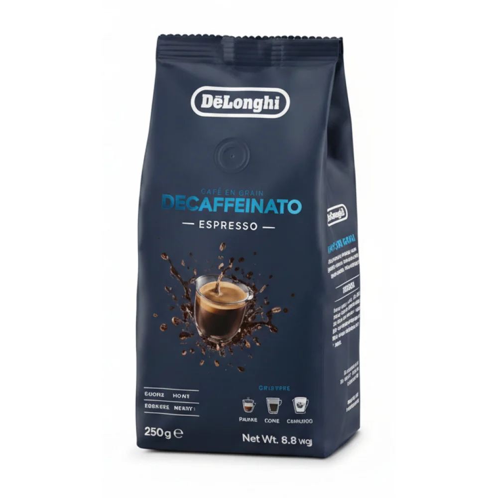 ai-product-image-153974-1768391814 CAFÉ EN GRAIN DECAFFEINATO 250 G INTENSITÉ 5 - 50% ARABICA - DE'LONGHI – Image 1