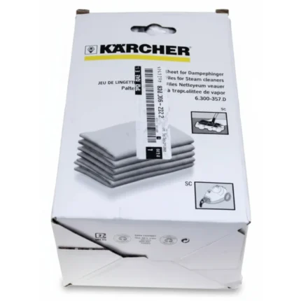 JEU DE LINGETTES MICROFIBRE SANS PELUCHE POLYESTER - BLANC - KÄRCHER