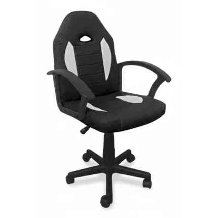 FAUTEUIL DE BUREAU RACING - GRIS CLAIR ET NOIR