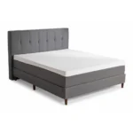LIT + MATELAS 160 X 200 CM + SOMMIER - GRIS
