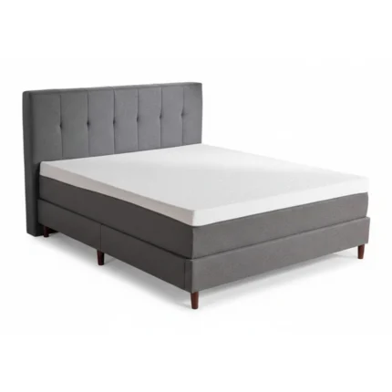 LIT + MATELAS 160 X 200 CM + SOMMIER - GRIS