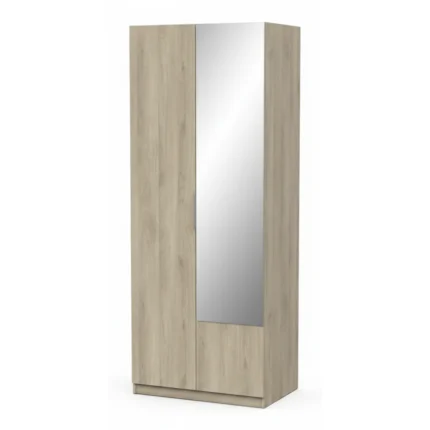 ARMOIRE 2 PORTES + MIROIR - CHENE KRONBERG