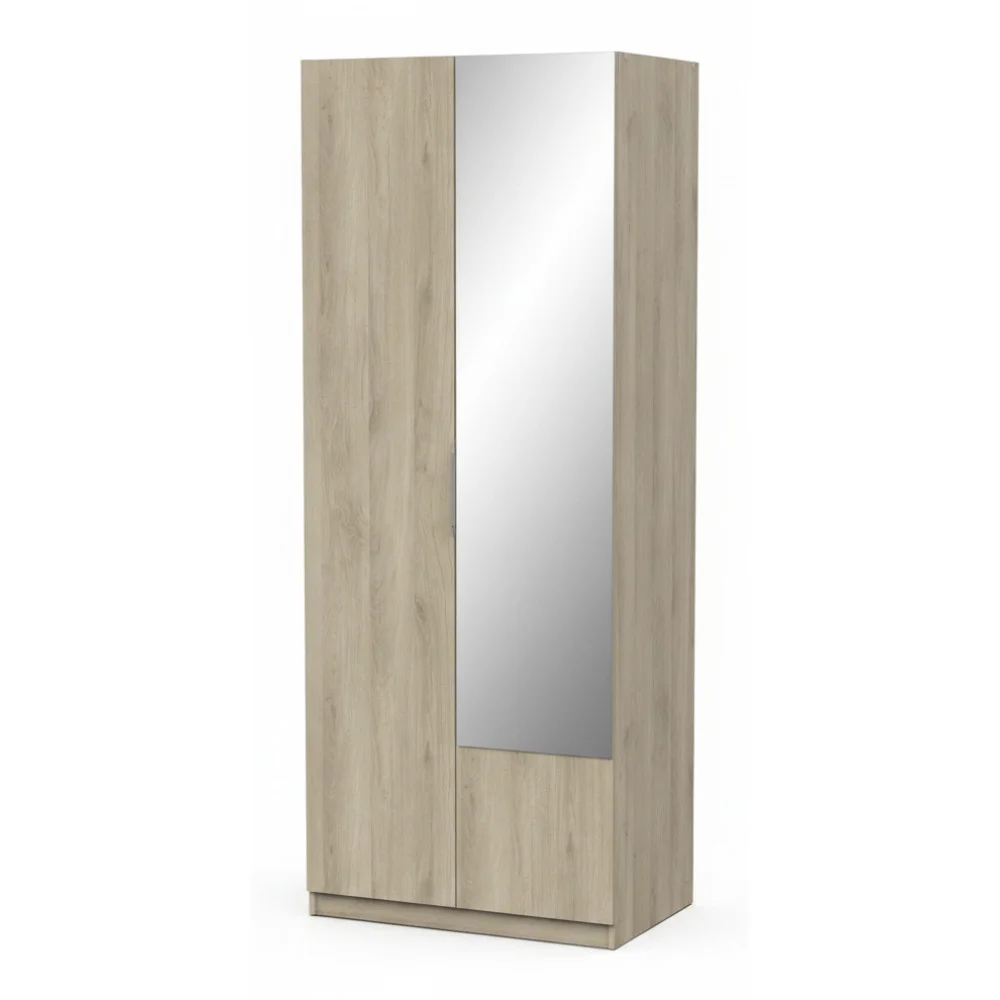 ai-product-image-162487-1768746640 ARMOIRE 2 PORTES + MIROIR - CHENE KRONBERG – Image 1
