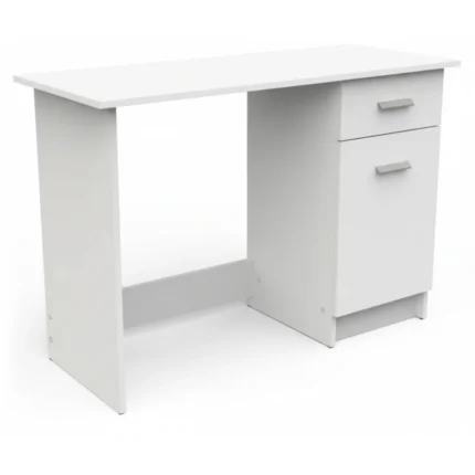 BUREAU 1 PORTE + 1 TIROIR - BLANC