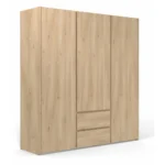 ARMOIRE 3 PORTES + 2 TIROIRS  MOSAIK - CHÊNE