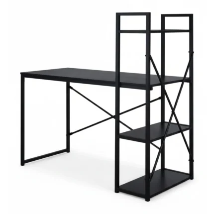 BUREAU ALLBLACKY AVEC ETAGERE  - NOIR
